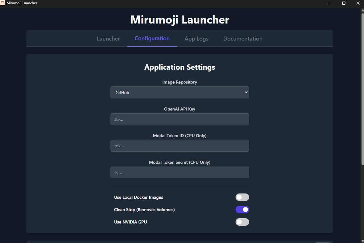 Configuration Tab Screenshot